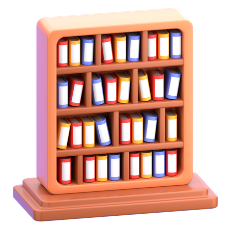 Bücherregal  3D Icon