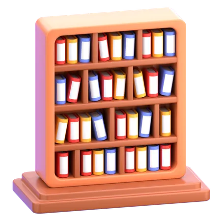 Bücherregal  3D Icon