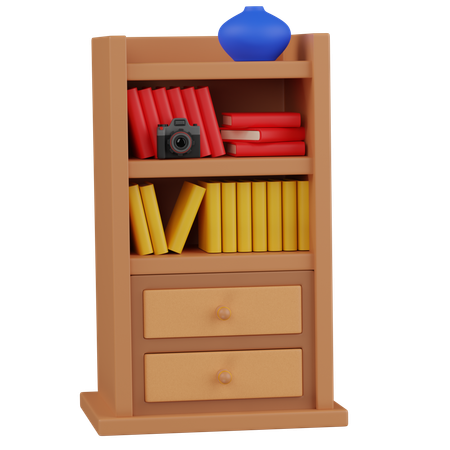 Bücherregal  3D Icon