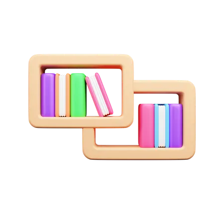 Bücherregal  3D Icon