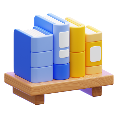 Bücherregal  3D Icon