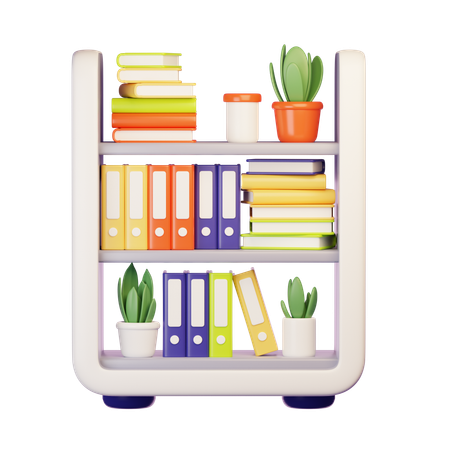 Bücherregal  3D Icon