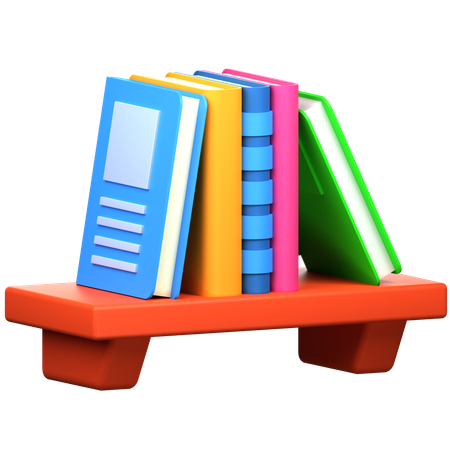 Bücherregal  3D Icon