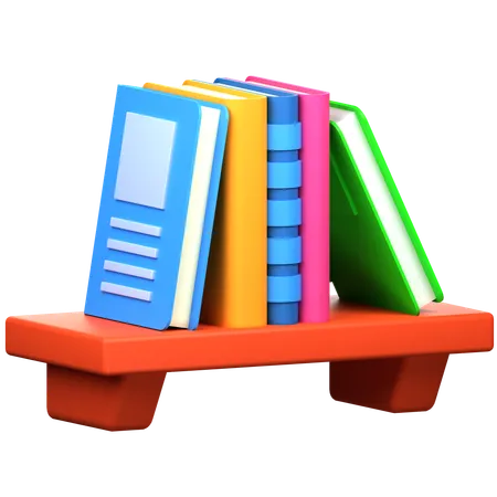 Bücherregal  3D Icon