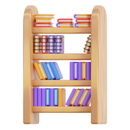 Bücherregal  3D Icon