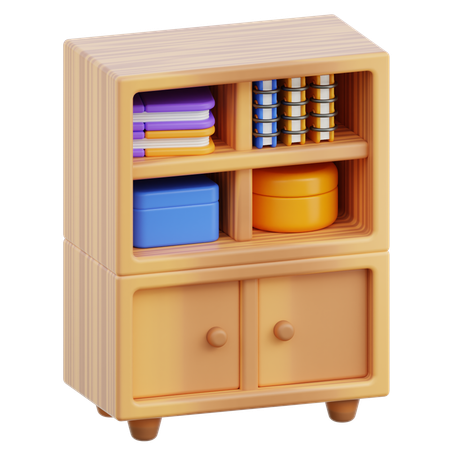 Bücherregal  3D Icon