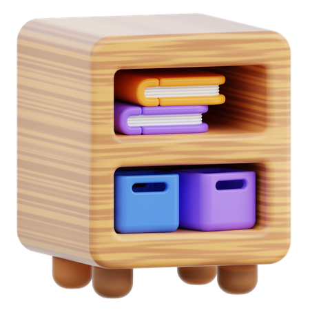 Bücherregal  3D Icon