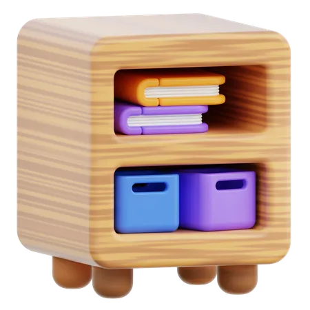 Bücherregal  3D Icon