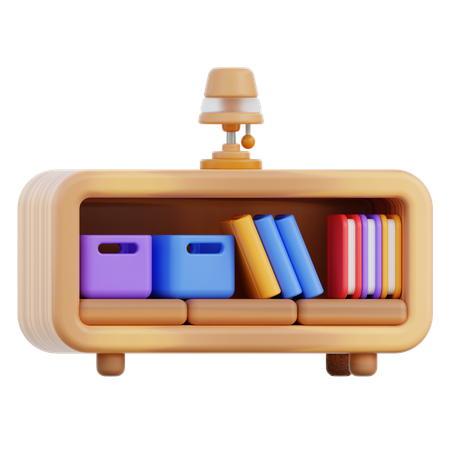 Bücherregal  3D Icon