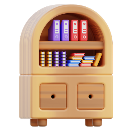 Bücherregal  3D Icon