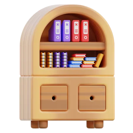 Bücherregal  3D Icon