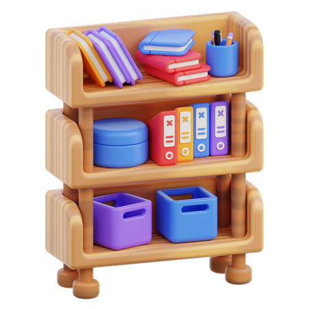 Bücherregal  3D Icon