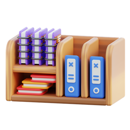 Bücherregal  3D Icon