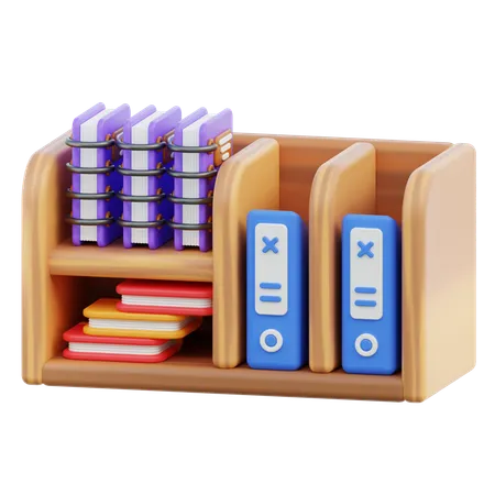 Bücherregal  3D Icon