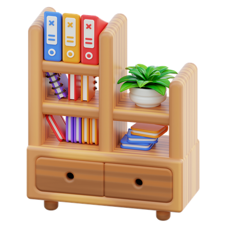 Bücherregal  3D Icon