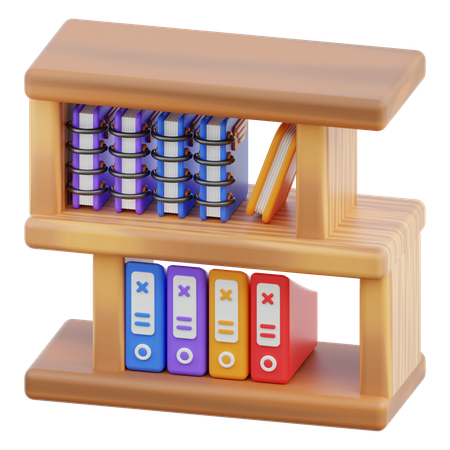 Bücherregal  3D Icon