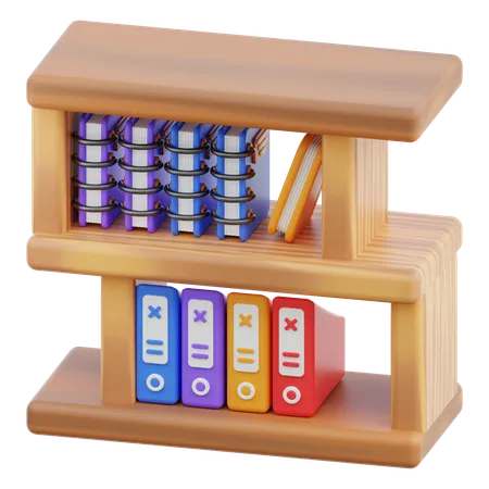 Bücherregal  3D Icon