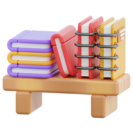 Bücherregal  3D Icon