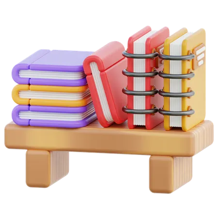 Bücherregal  3D Icon