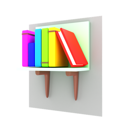 Bücherregal  3D Icon