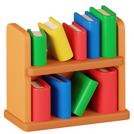 Bücherregal  3D Icon