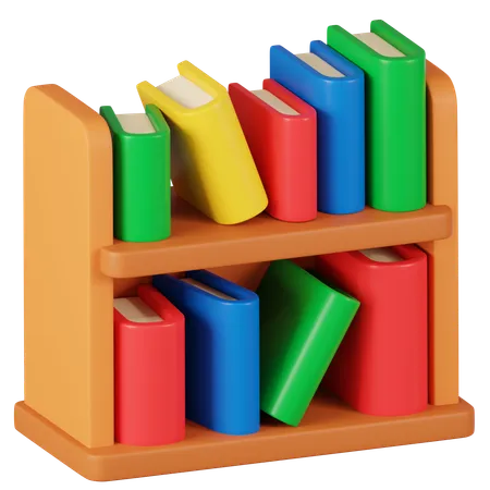 Bücherregal  3D Icon