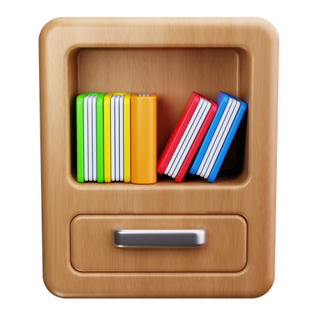 Bücherregal  3D Icon