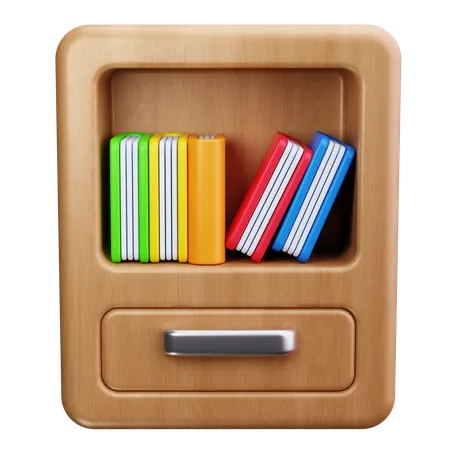 Bücherregal  3D Icon