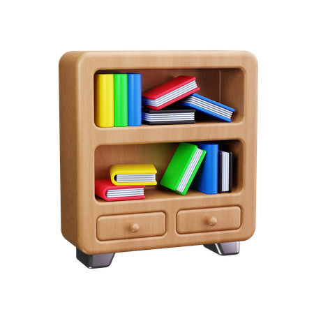 Bücherregal  3D Icon