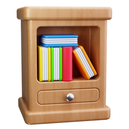 Bücherregal  3D Icon