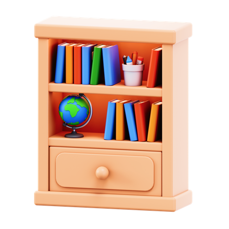 Bücherregal  3D Icon