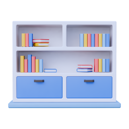 Bücherregal  3D Icon