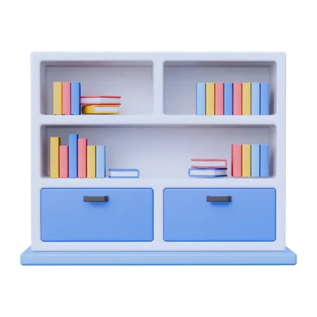 Bücherregal  3D Icon