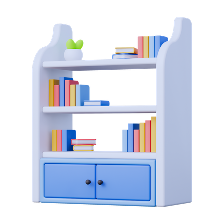 Bücherregal  3D Icon