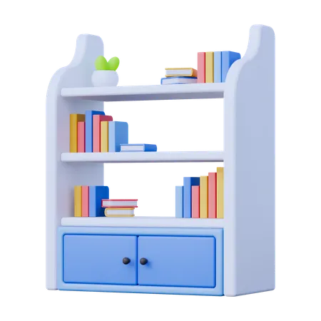 Bücherregal  3D Icon