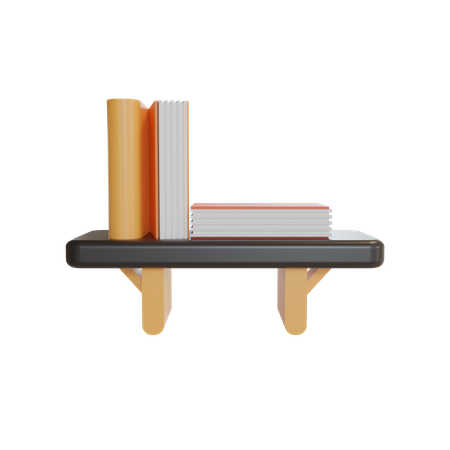 Bücherregal  3D Illustration