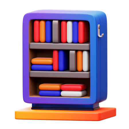 Bücherregal  3D Icon