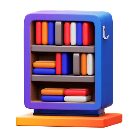 Bücherregal  3D Icon