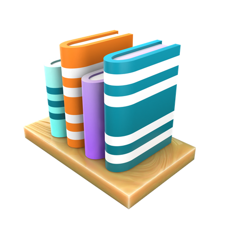 Bücherregal  3D Icon