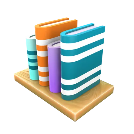 Bücherregal  3D Icon