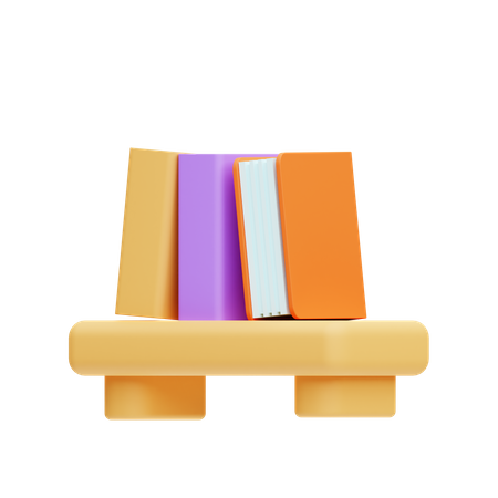 Bücherregal  3D Icon