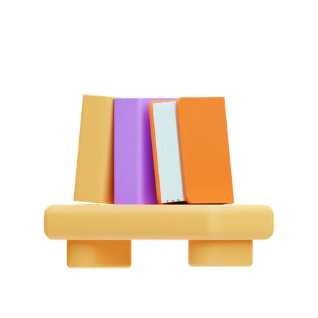 Bücherregal  3D Icon