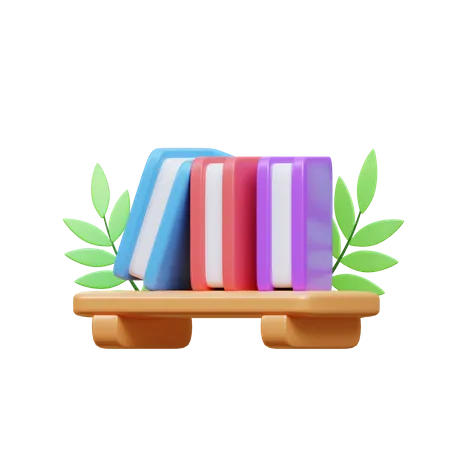 Bücherregal  3D Icon