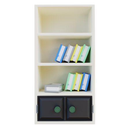 Bücherregal  3D Icon