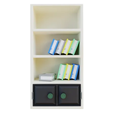 Bücherregal  3D Icon