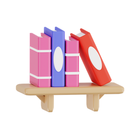 Bücherregal  3D Icon