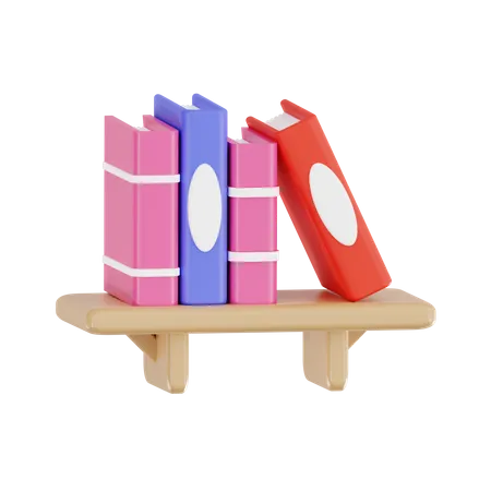 Bücherregal  3D Icon