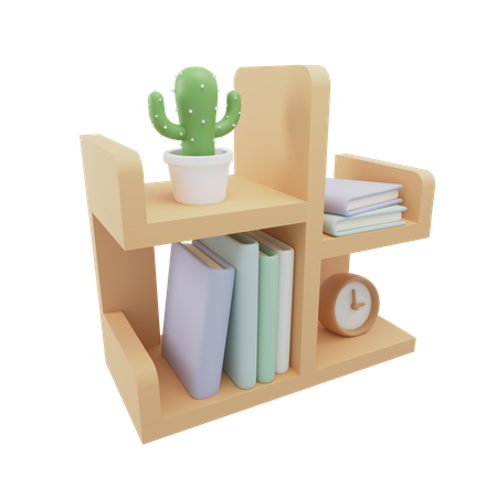 Bücherregal  3D Icon