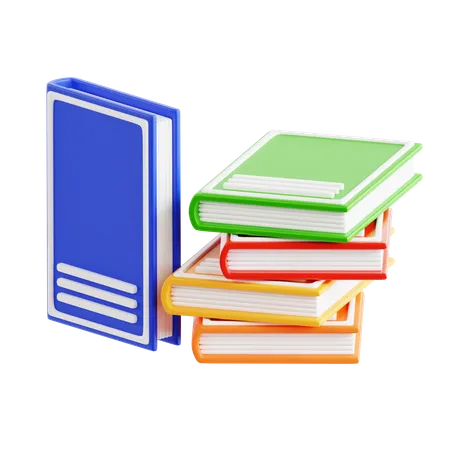 Bücherstapel  3D Icon