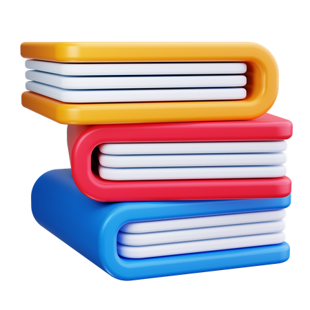 Bücherstapel  3D Icon